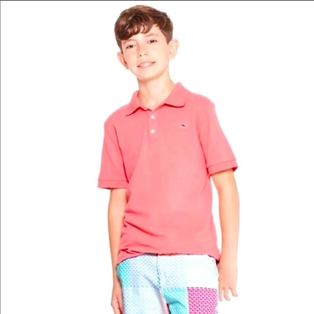 Vineyard Vines Boys Pique Cotton Polo